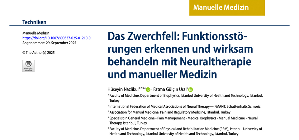 The Diaphragm: Recognizing and Effectively Treating Functional Disorders with Neural Therapy and Manual Medicine